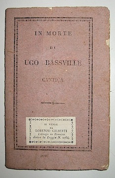 Vincenzo Monti  In morte di Ugo Bassville. Cantica 1828 Bergamo Stamperia Mazzoleni